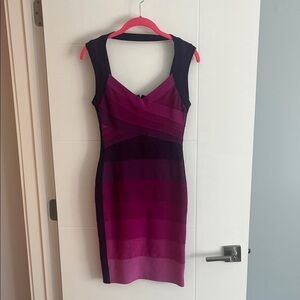 Chic Colorblock Stretchy Mini Dress